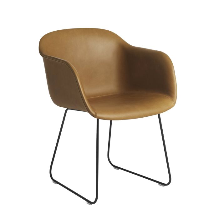 Fauteuil Fiber Base Traîneau - Cuir
