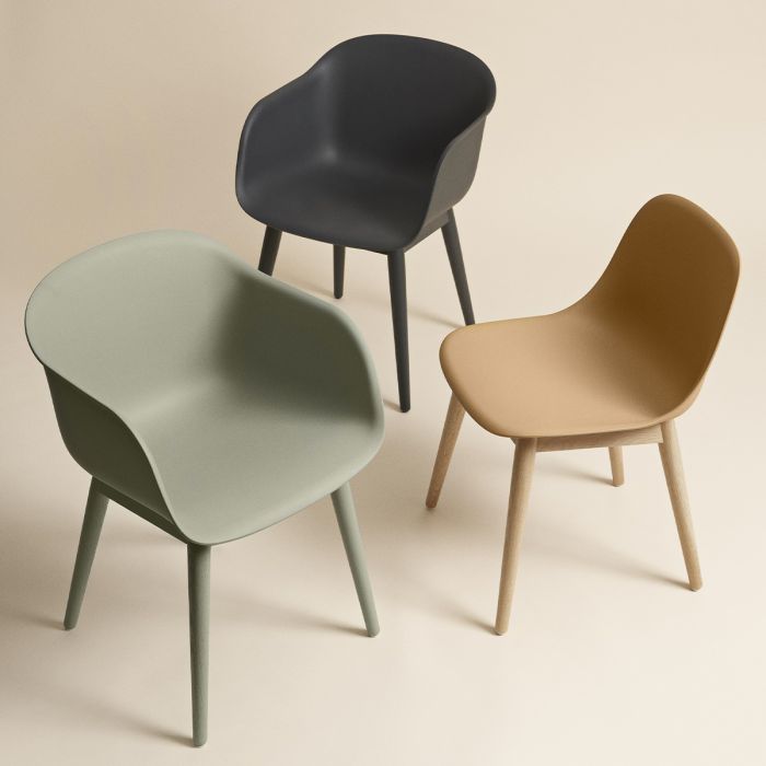 Fauteuil Fiber wood base