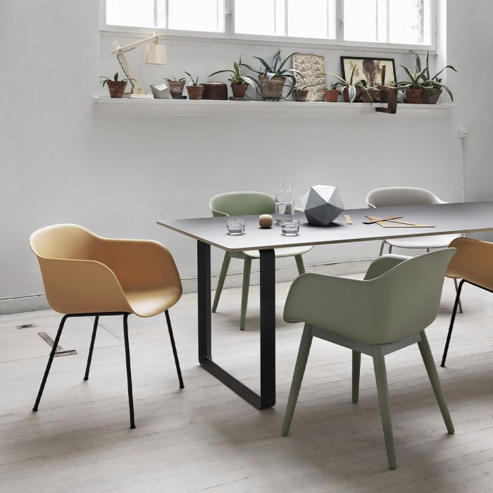 Fauteuil Fiber wood base