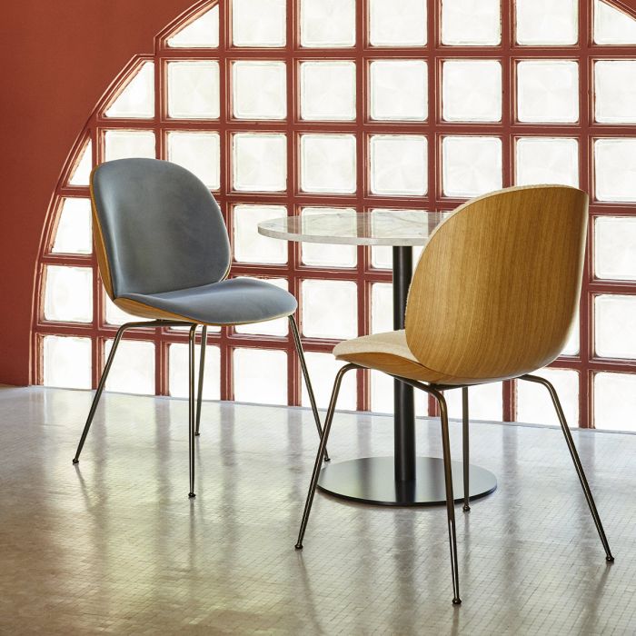Chaise Beetle Dining - 3D Veneer - Front Upholstered