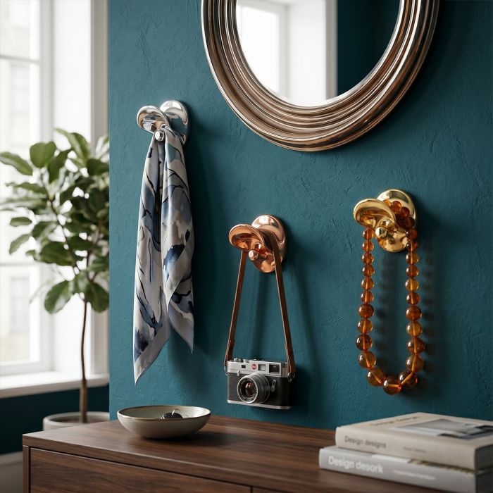Porte-manteau Hook - Métallique - Lot de 2