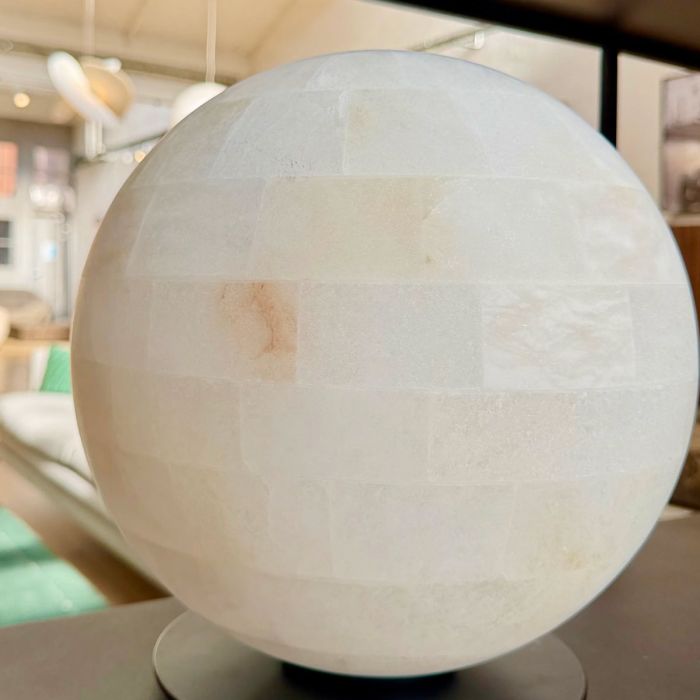 Lampe de table Luna albâtre 