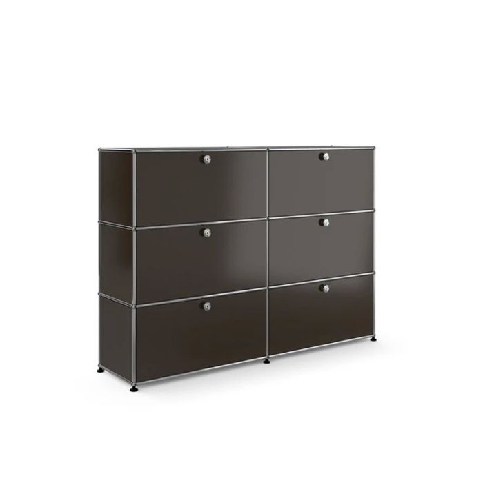 Meuble de rangement vertical 6 modules 6 portes - Marron