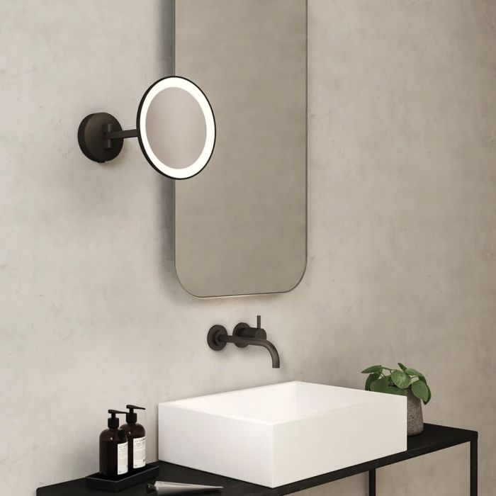 Miroir Maxali rond - Noir mat