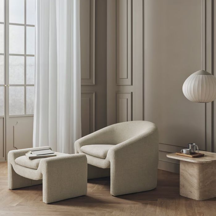 Fauteuil + Repose-pieds Mielo Monza