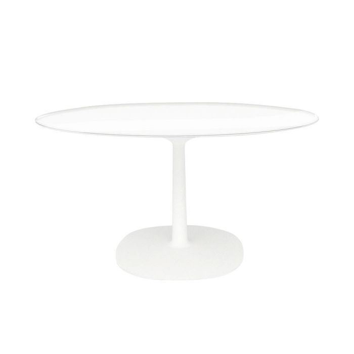 Table Multiplo rond blanc verre