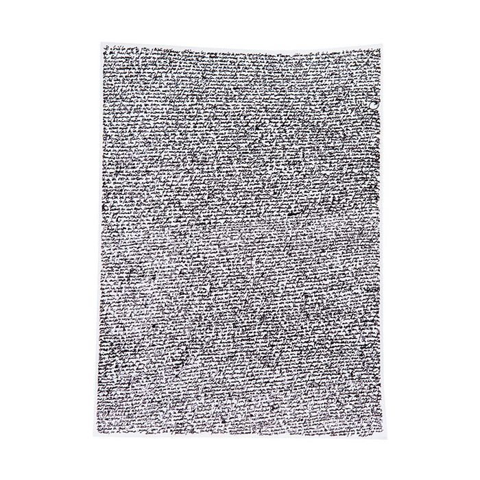 Tapis Black on white - Manuscrit