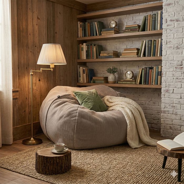 Pouf large - Cord Velour