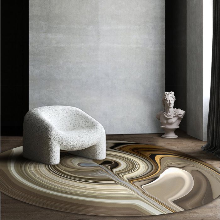 Tapis Liquid Layers rond 