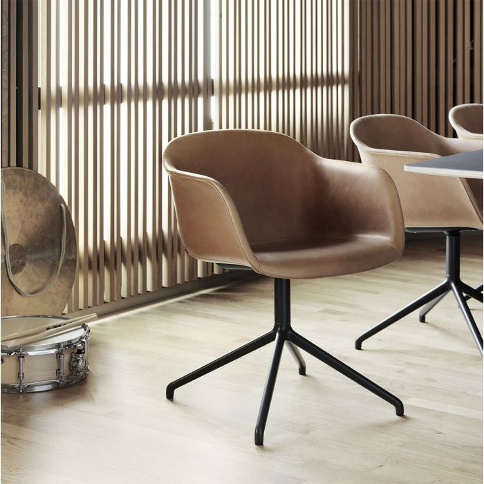 Fauteuil Fiber Base Pivot - Coque (plastique recyclé) 