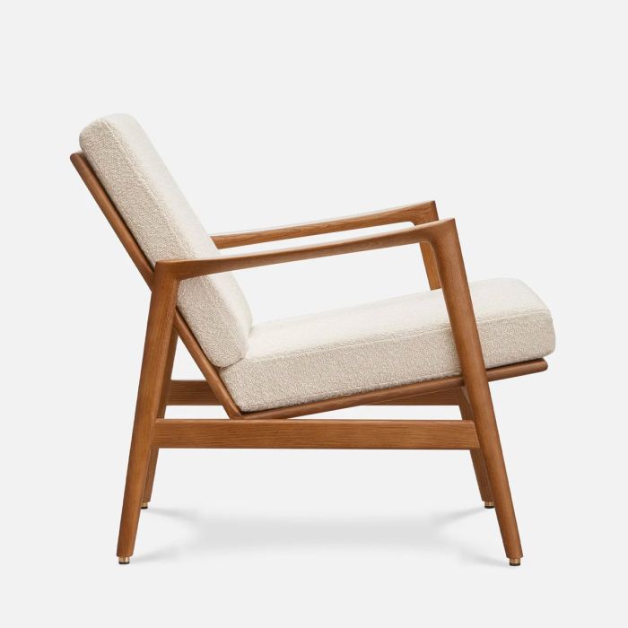 Lounge chair Stefan - Tissu bouclé