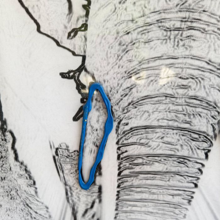 Tableau Elephant No ivory blue