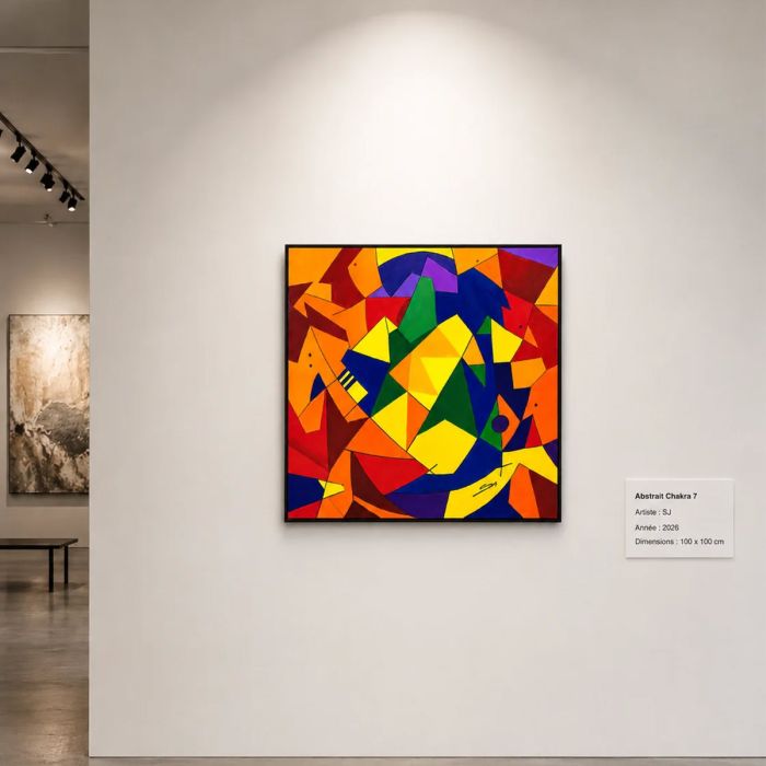 Tableau Abstract Chakra 7 - 100x100 cm