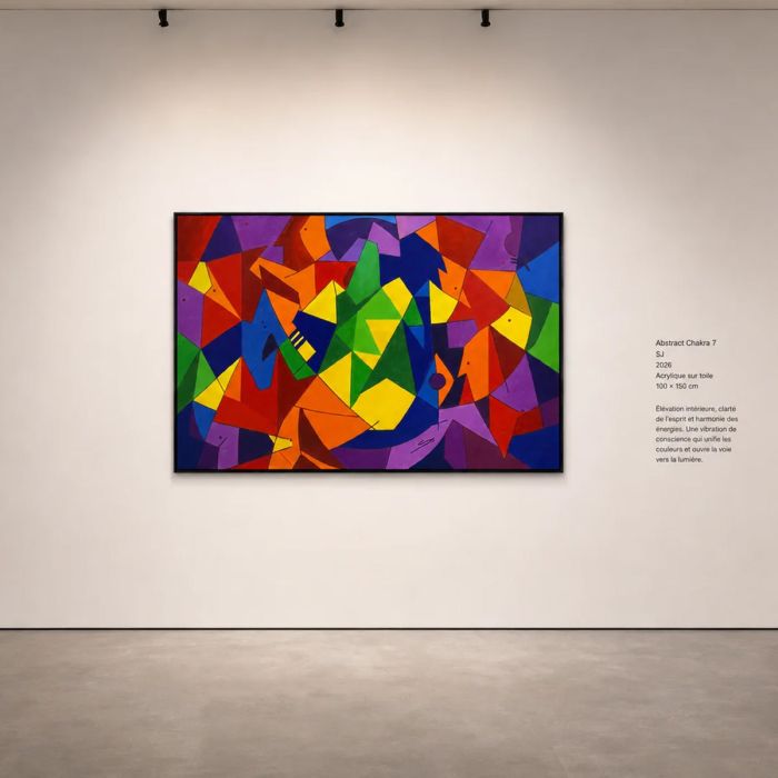 Tableau Abstract Chakra 7 - 100x150 cm