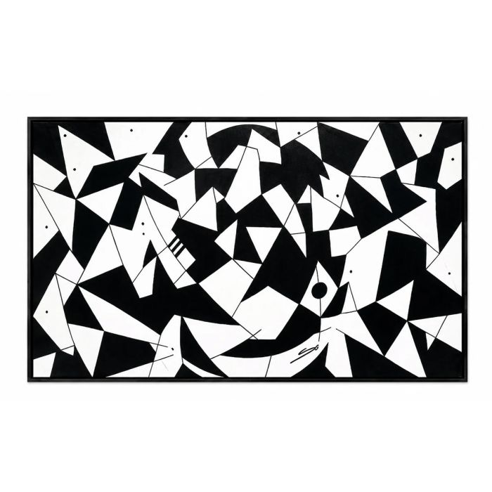 Tableau Abstract Chakra Noir - 100x150 cm