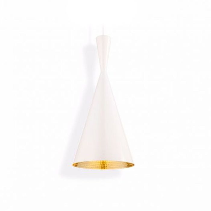 Suspension Beat Light Tall LED - Blanc / Laiton (Outlet)