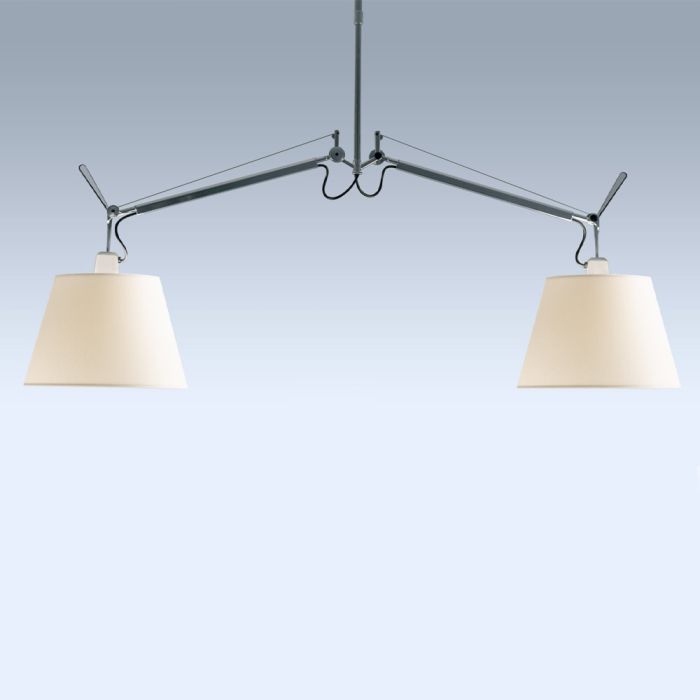 Tolomeo suspension 2 bras basculante parchemin