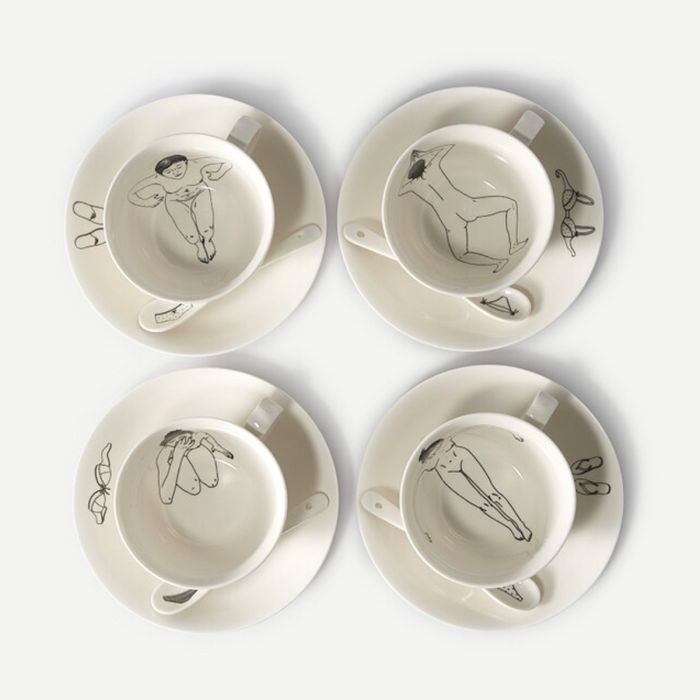 Service à thé Undressed Teacups - Lot de 4