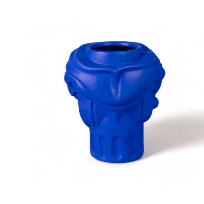 Vase terre cuite bleu