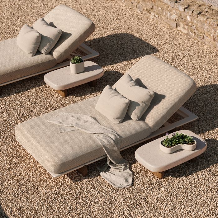 Chaise longue Milos - Crème