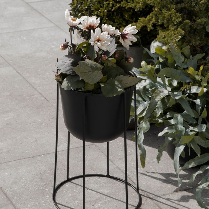 Base socle pour pot Wire - noir H60 cm