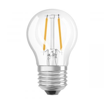 Ampoule LED sphérique E27 clair 4.8W Equivalence Halo 40W 2700K Dimmable
