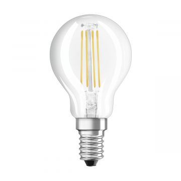 Ampoule LED sphérique E14 clair 6.5W Equivalence Halo 60W 2700K Dimmable