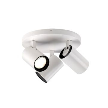 Plafonnier Aqua triple rond - Blanc Mat