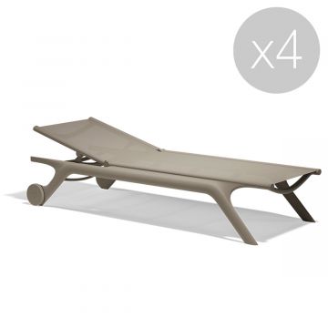 Chaise longue Africa - Lot de 4