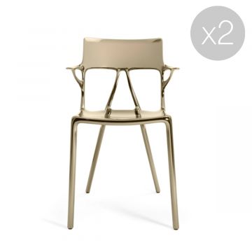 Chaise A.I métal - Lot de 2