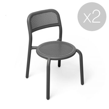 Chaises empilables Toni - Lot de 2