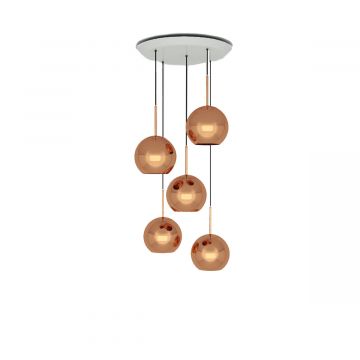 Copper Led suspension rond 25 cm