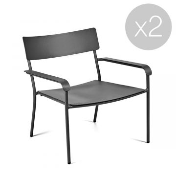 Fauteuil Bas August - Lot de 2