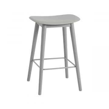 Tabouret de bar Fiber - piètement bois