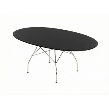 Glossy noir ovale
