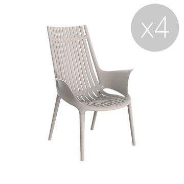 Lounge chair Ibiza - Lot de 4