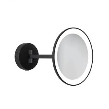 Miroir Maxali rond - Noir mat
