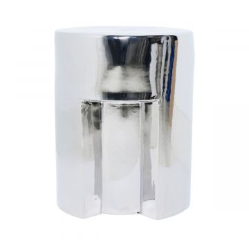 Stoneware table d'appoint chrome