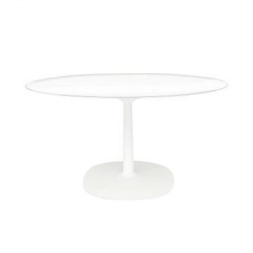 Table Multiplo rond blanc verre