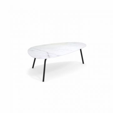 Table basse Terramare - Grande - Noir / Blanc Statuario  (Outlet)