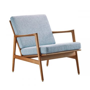 Lounge chair Stefan - Tissu bouclé