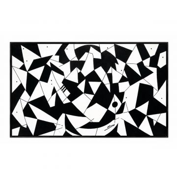 Tableau Abstract Chakra Noir - 100x150 cm
