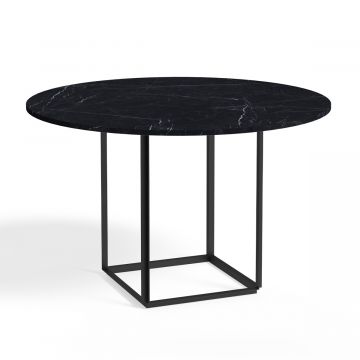 Table de repas ronde Florence - Marbre Noir, 145 cm