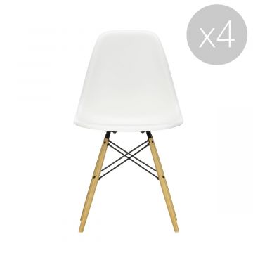 Eames Chaise DSW  - Blanc (lot de 4)
