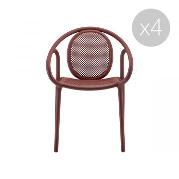 Lot de 4 fauteuils Remind - Rouge (Outlet)