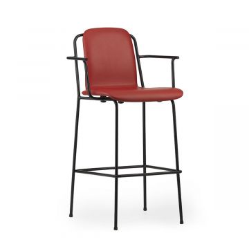 Chaise de Bar Studio Rembourrée avec Accoudoirs H 75 cm