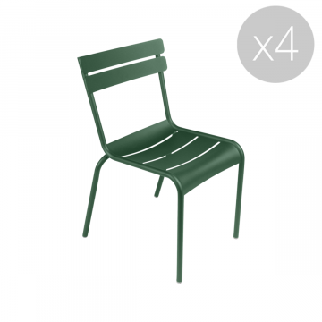 Lot de 4 chaises Luxembourg - Vert Cèdre (Outlet)