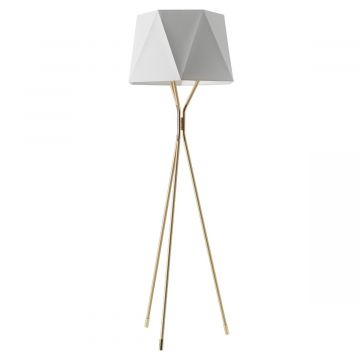 Lampadaire Solitaire XL - Laiton / Blanc (Outlet)