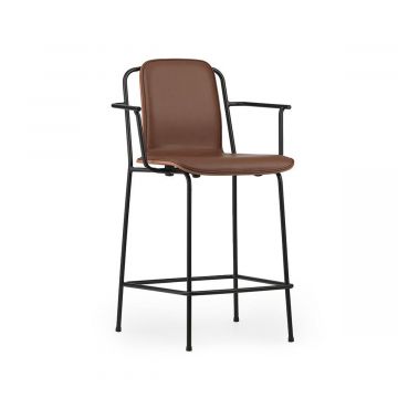 Chaise de Bar Studio Rembourrée avec Accoudoirs H 65 cm
