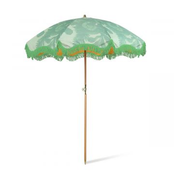 Beach umbrella floral pistachio